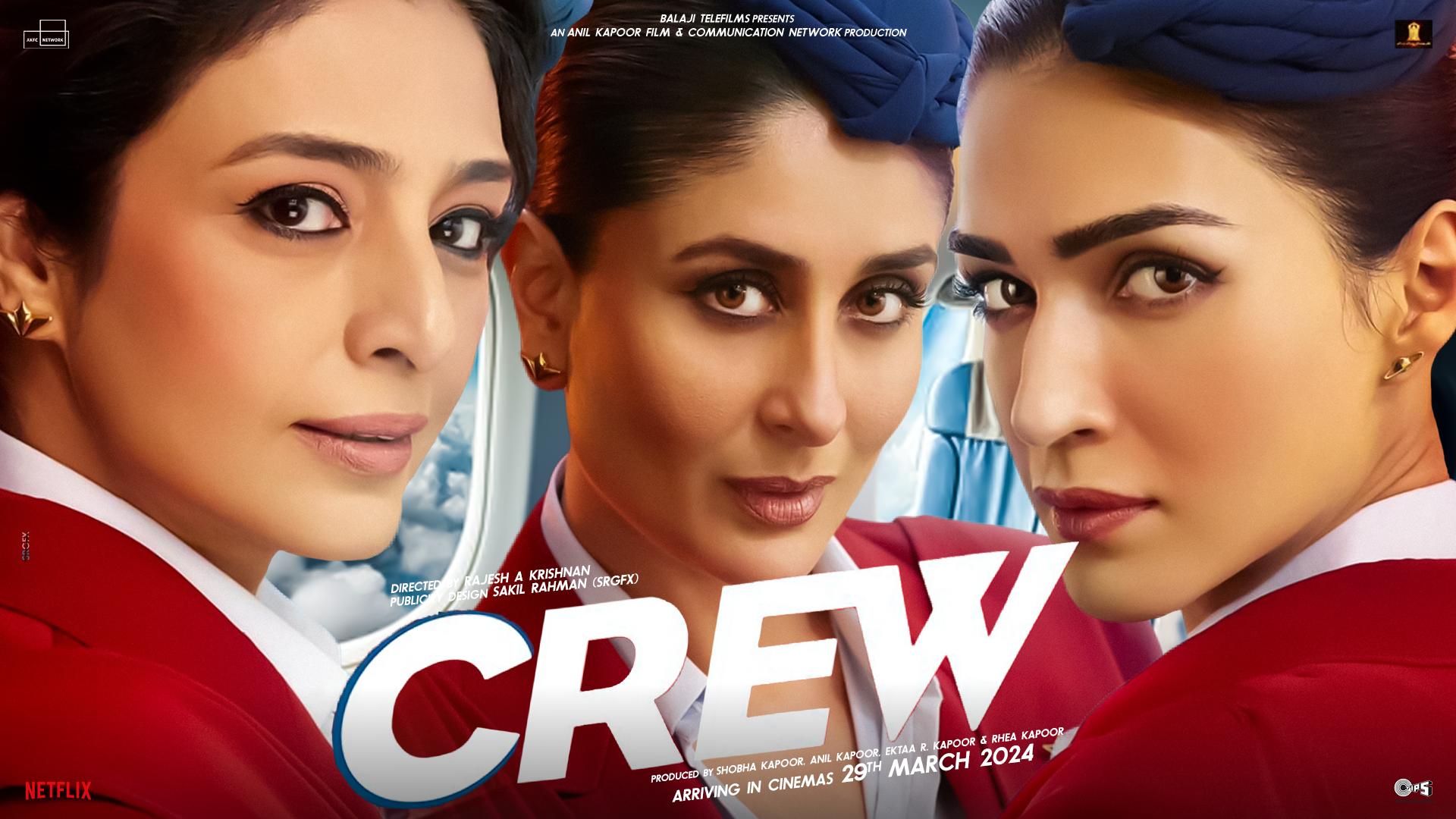 'Crew 2024 Review' on Netflix: Kareena Kapoor, Tabu, and Kriti Sanon's Hilarious Heist Comedy"